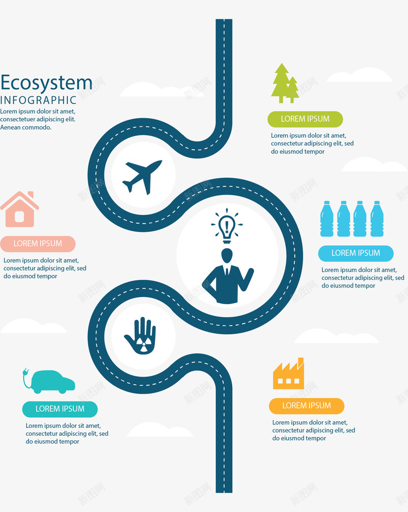 环形公路信息图表矢量图ai免抠素材_新图网 https://ixintu.com 信息图表 公路 公路图表 步骤图 环形公路 矢量png 矢量图 道路俯视图