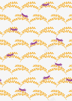 禾稻禾稻昆虫艺术装饰图案高清图片
