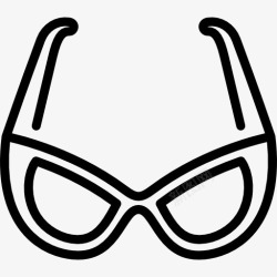女性配件猫眼眼镜图标高清图片