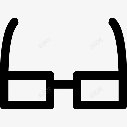 矩形眼镜图标png_新图网 https://ixintu.com 光学眼镜 时尚 看来 眼镜 长方形
