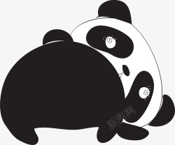 熊猫免扣PNG图卡通搞怪的熊猫图图标高清图片