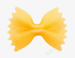 黄色的蝴蝶结面食实物素材