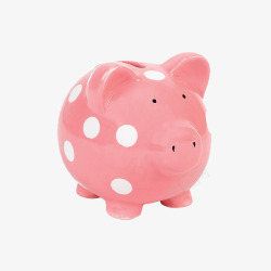 粉色小猪存钱罐素材