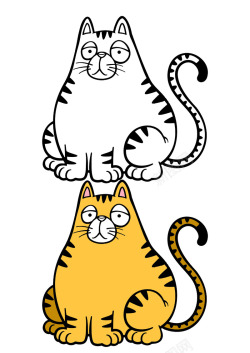 猫咪矢量卡通图手绘猫咪老师形象高清图片