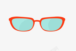 红框眼镜蓝色红框潜水泳镜高清图片
