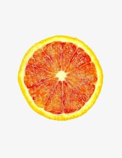红心橙子手绘水彩红心橙子高清图片