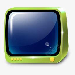 绿色电视机图标图标