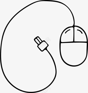 手绘鼠标图标图标