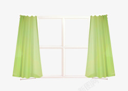 绿色窗帘窗帘家具高清图片