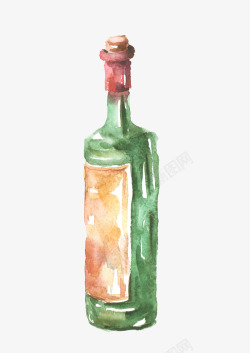 彩绘酒瓶素材