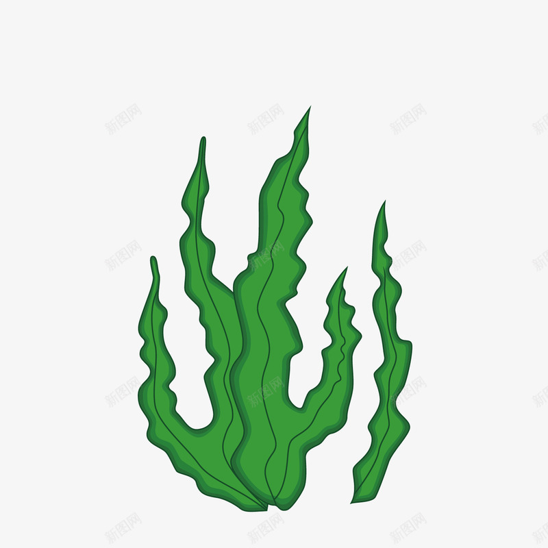 绿色海带png免抠素材_新图网 https://ixintu.com 植物 海带 素材 绿色