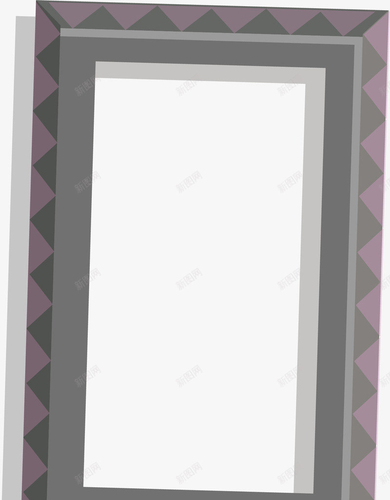 紫色相框png免抠素材_新图网 https://ixintu.com 光影 手绘 格子 相框 相间 紫色 长方形