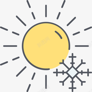 手绘太阳天气图标图标