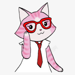 戴眼镜的猫咪素材