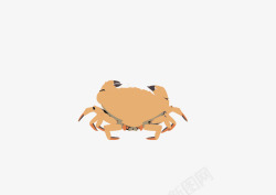 橘色的爪子卡通螃蟹高清图片