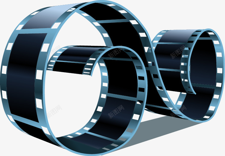 电影胶卷矢量图ai免抠素材_新图网 https://ixintu.com 电影 胶卷 边框 矢量图