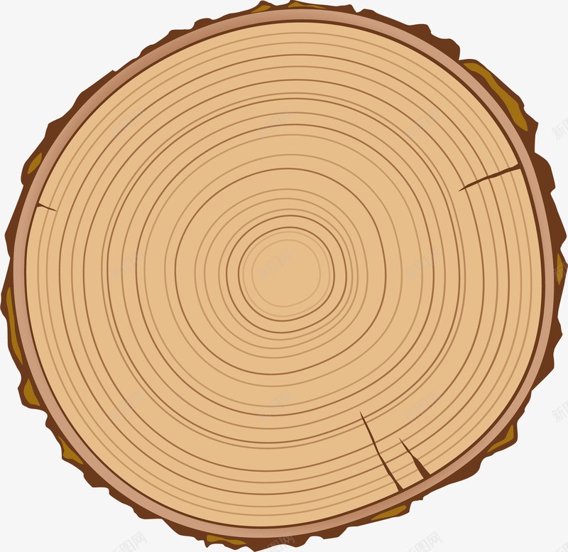 树轮卡通矢量图ai免抠素材_新图网 https://ixintu.com 原木 原木家具 原木纹理 原木色 原木色底纹 年龄 树轮 矢量图