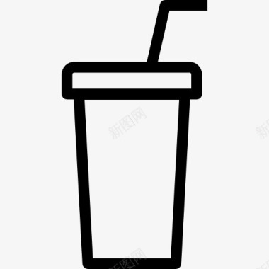 饮料杯与Straw图标图标
