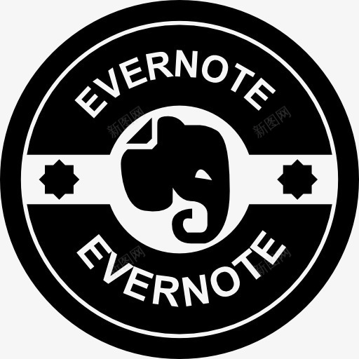 Evernote的复古徽章图标png_新图网 https://ixintu.com Evernote 动物 复古 大象 循环 徽章 怀旧复古徽章 社会