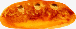 烤芙条甜品面包案高清图片