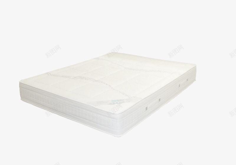 一张白色的床png免抠素材_新图网 https://ixintu.com 产品实物 家具 床垫 床垫样机 弹簧床 柔软 简约风 舒服