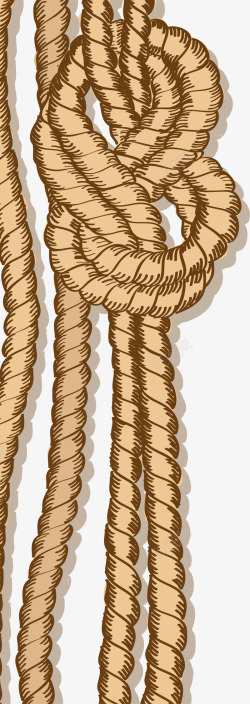暗红手绘纺织绳结图案黄色复古麻绳高清图片