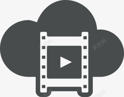 夹云DIA电影多媒体玩视频云计算图标图标