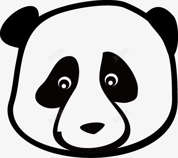 可爱卡通熊猫矢量图ai免抠素材_新图网 https://ixintu.com 卡通动物 可爱卡通熊猫 矢量素材 矢量图