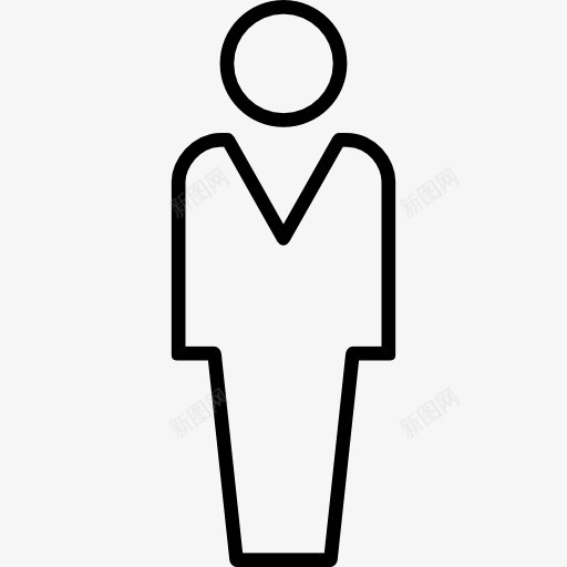 男子站轮廓造型图标png_新图网 https://ixintu.com 人 形状 男人 站着 苗条的图标 轮廓