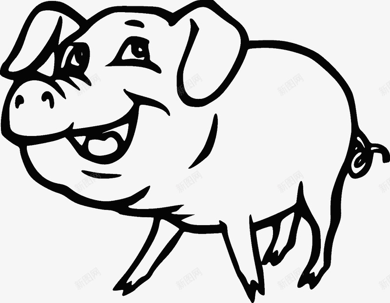 小猪图案png免抠素材_新图网 https://ixintu.com 卡通 宠物 猪 猪鼻子