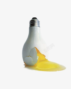 磨碎碎裂的灯泡鸡蛋高清图片
