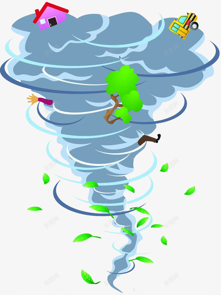 卡通龙卷风图形png免抠素材_新图网 https://ixintu.com 卡通 天气 灾难 风的线条 龙卷风