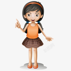 短裙女孩素材