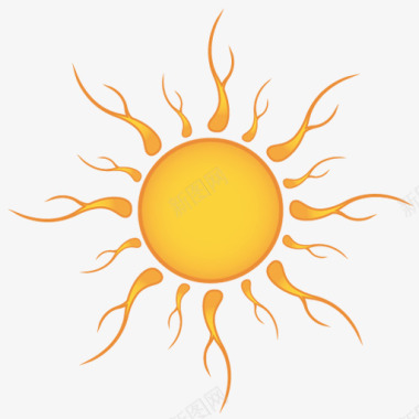 橙色的太阳图标图标