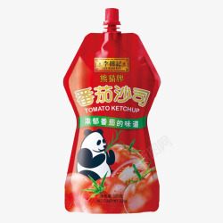 番茄沙司李锦记熊猫牌番茄沙司320克袋装高清图片