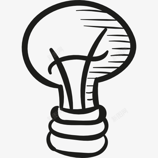 画灯泡图标png_新图网 https://ixintu.com 光 发明的想法 技术 灯泡 电
