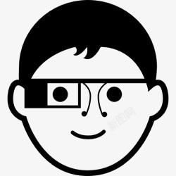 谷歌眼镜的男孩男孩用谷歌眼镜图标高清图片