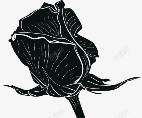 卡通手绘玫瑰花图标图标