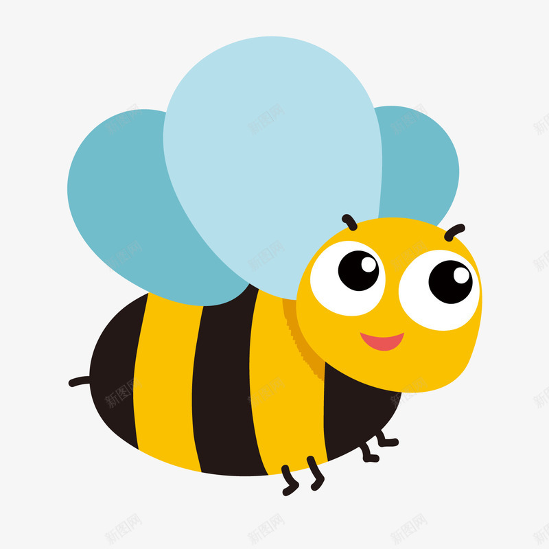 黄色卡通蜜蜂昆虫png免抠素材_新图网 https://ixintu.com 卡通昆虫 卡通蜜蜂 背景装饰 黄色蜜蜂