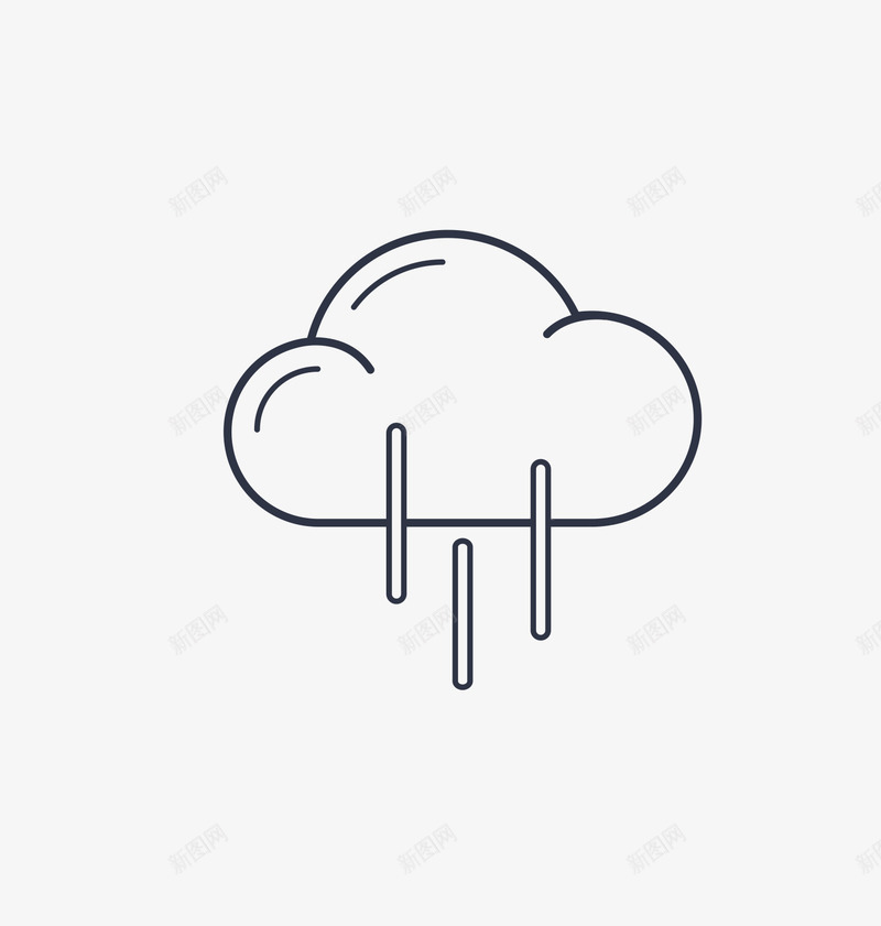 有雨天气图标png_新图网 https://ixintu.com 信号 天气标志 天气预报 有雨天气 符号 雨天