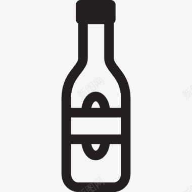 伏特伏特加酒瓶图标图标