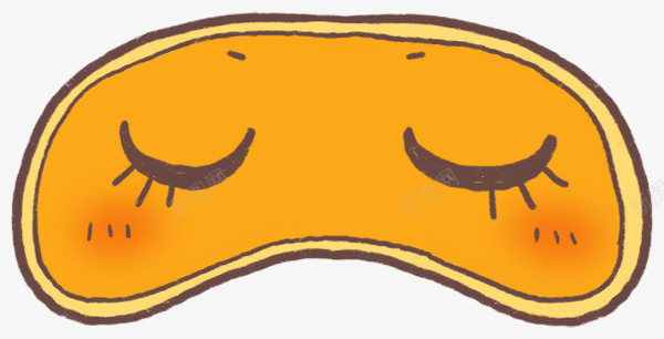 橘黄色的眼罩png免抠素材_新图网 https://ixintu.com 手绘 橘黄色 眼罩