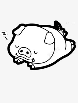 贪睡的贪睡的小猪高清图片