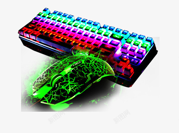 鼠标彩色键盘png免抠素材_新图网 https://ixintu.com 红色 绿色 配件 键盘 鼠标 鼠标样式