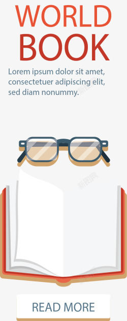 两副眼镜翻开书本眼镜读书日竖副矢量图高清图片