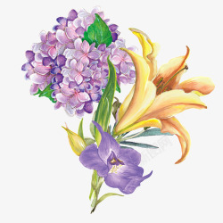 紫藤花花束素材