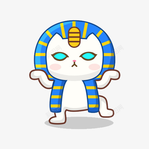 埃及版猫咪png免抠素材_新图网 https://ixintu.com 卡通装饰 埃及 猫咪 跳舞
