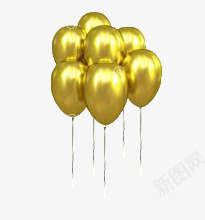 气球六一童年游玩png免抠素材_新图网 https://ixintu.com 六一 游玩 童年 金色气球