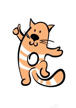 猫咪矢量卡通图顶呱呱卡通猫咪高清图片