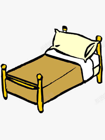 床的简笔画png免抠素材_新图网 https://ixintu.com 卡通图片 卡通家具 家具图片 床素材 简笔画